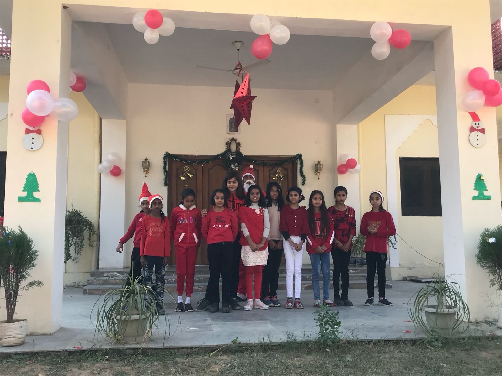 Royal Academy Alwar students during Christmas celebration on campus