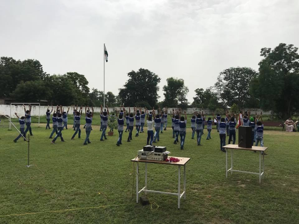 Royal Academy Alwar students performing on Independence Day