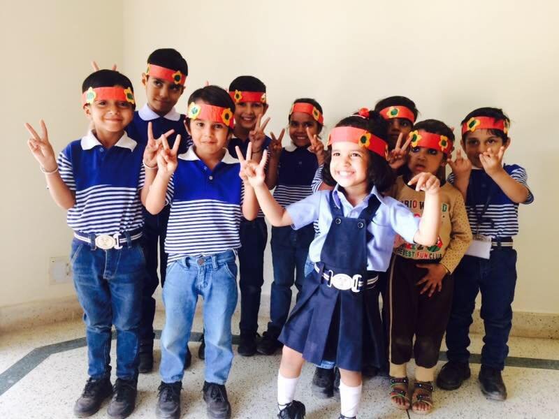 Royal Academy Alwar happy pre-primary students