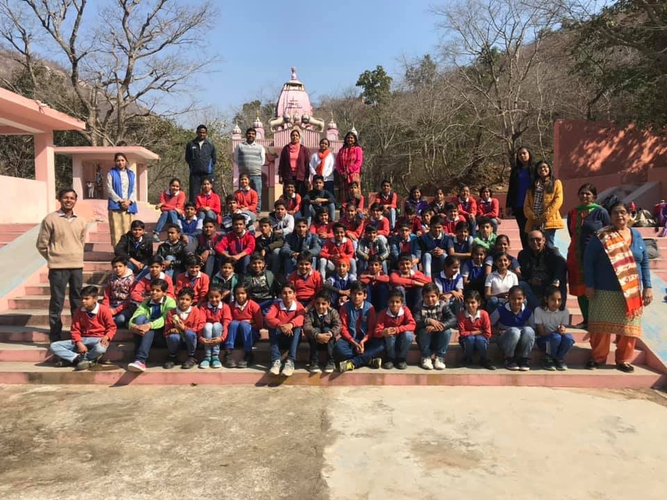 Royal Academy Alwar students on educational trip to a historical site