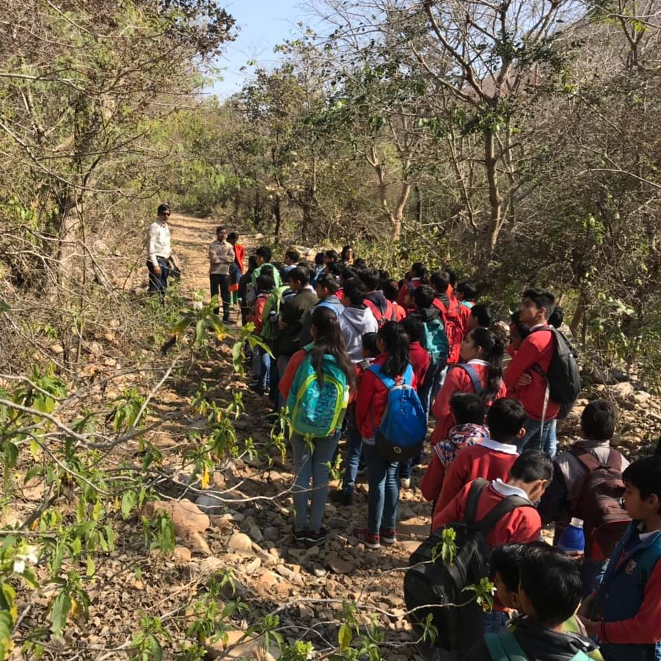 Students on educational trekking trip — Royal Academy Alwar
